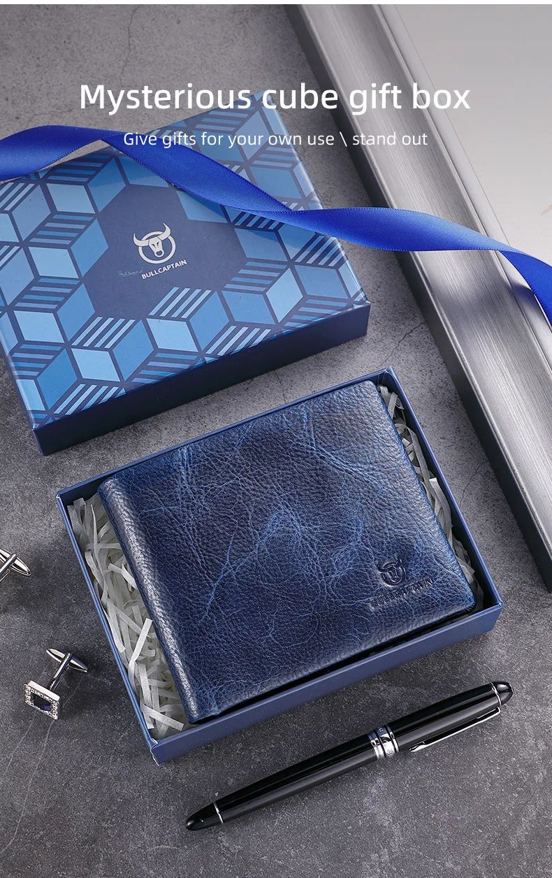 Мужской лазурный кошелек